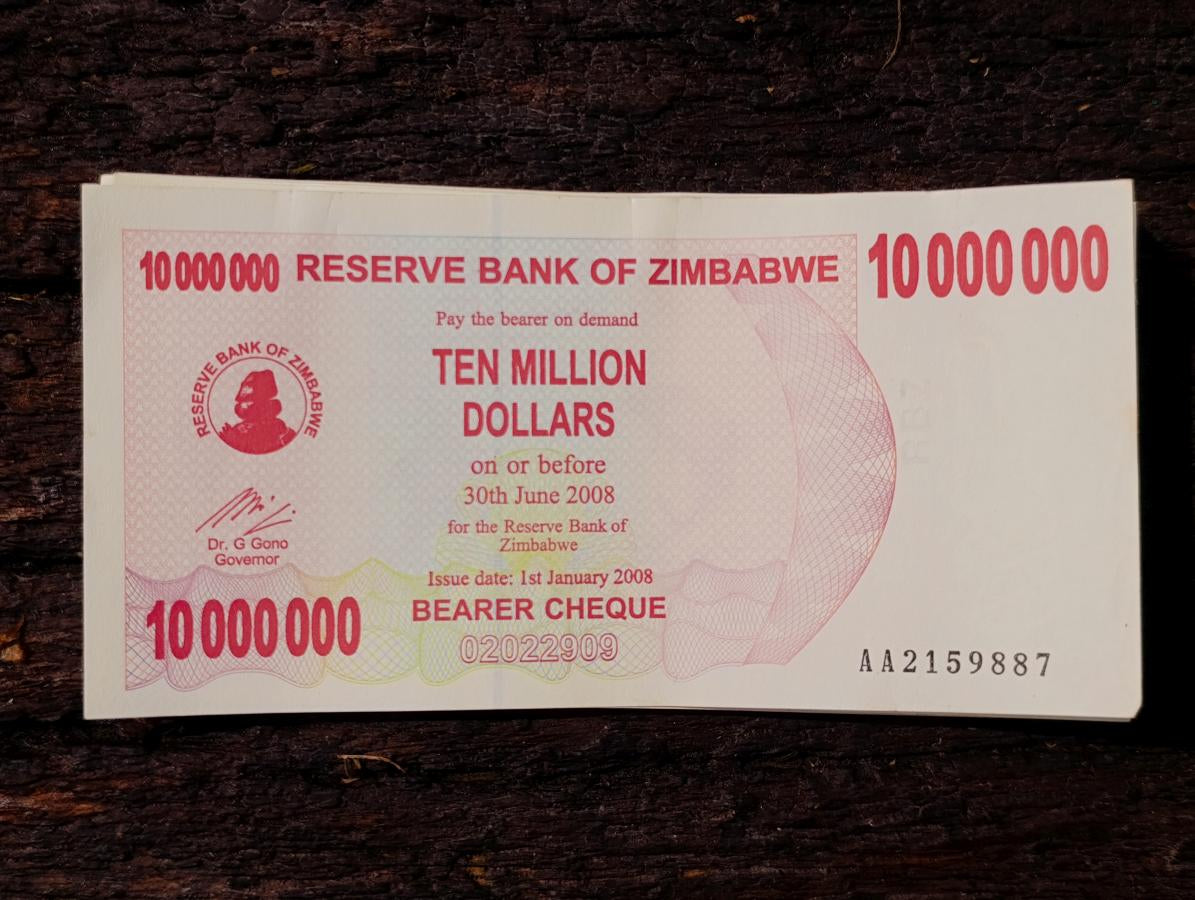 Mint Uncirculated $10 000 000 Dollar Notes - Sold Per Piece - From Zimbabwe