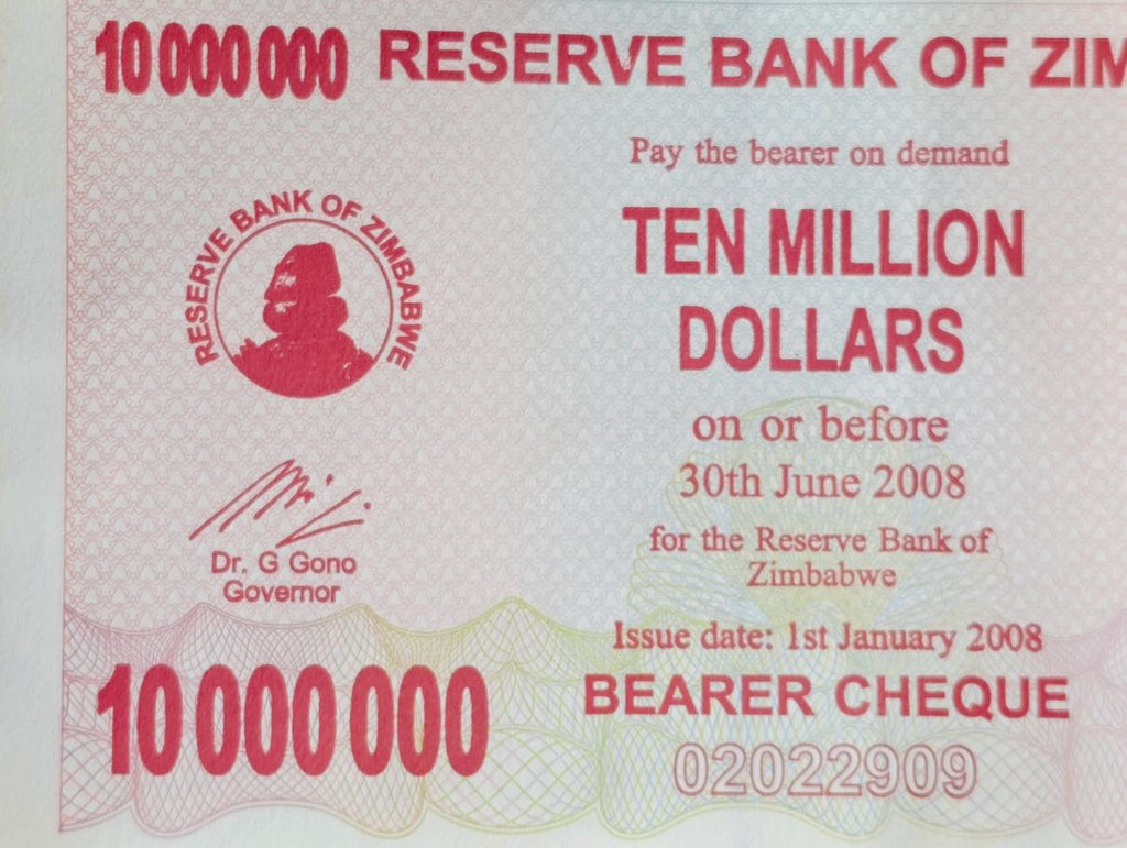Mint Uncirculated $10 000 000 Dollar Notes - Sold Per Piece - From Zimbabwe