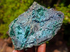 Natural Botryoidal and Fibrous Malachite Specimen with Goethite and Chrysocolla x 1 From Kolwezi, Congo