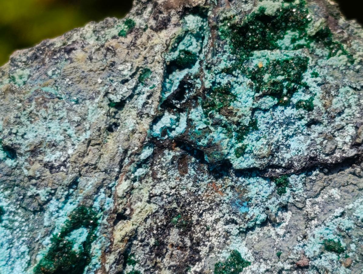 Natural Botryoidal and Fibrous Malachite Specimen with Goethite and Chrysocolla x 1 From Kolwezi, Congo