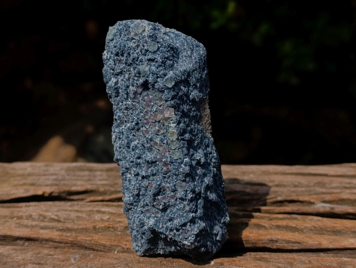 Natural Foitite Feldspar and Fluorite in a Fibrous Finger Formation x 1 From Erongo Mountain, Namibia
