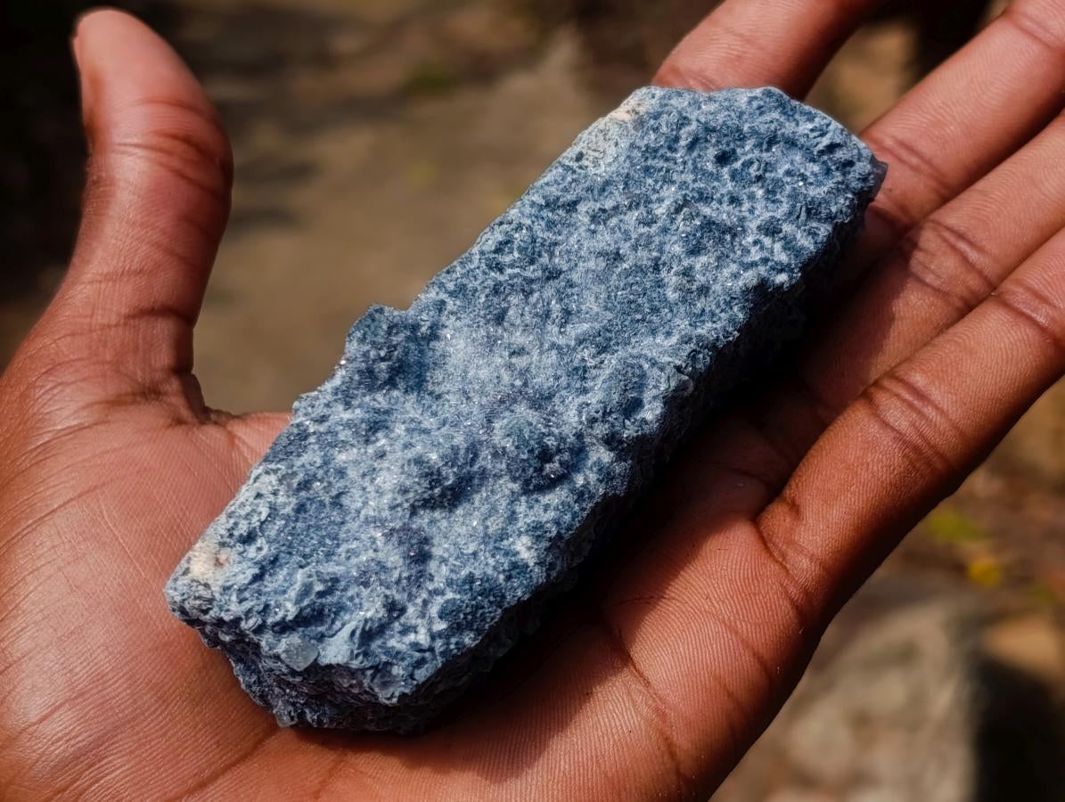 Natural Foitite Feldspar and Fluorite in a Fibrous Finger Formation x 1 From Erongo Mountain, Namibia