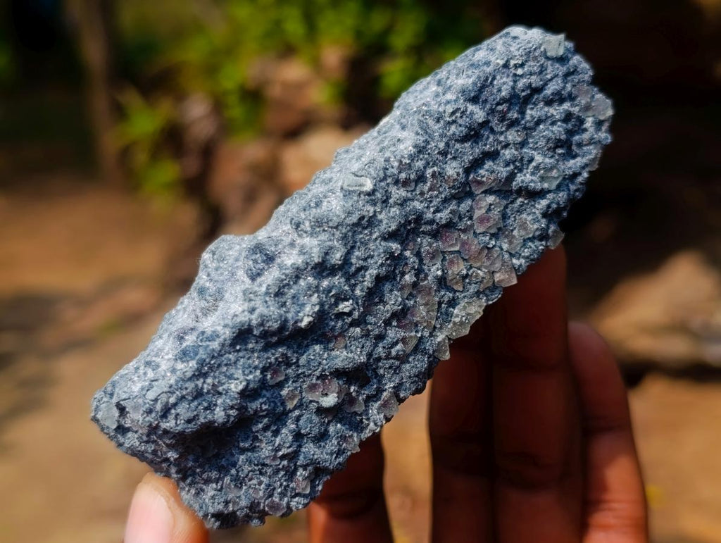 Natural Foitite Feldspar and Fluorite in a Fibrous Finger Formation x 1 From Erongo Mountain, Namibia