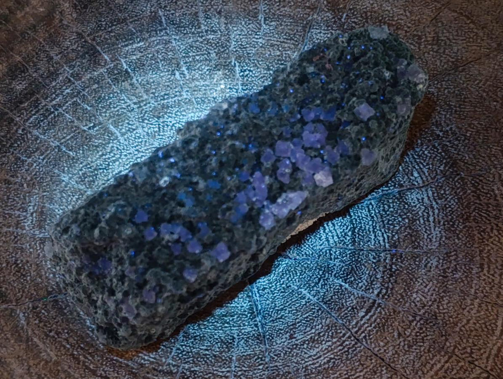 Natural Foitite Feldspar and Fluorite in a Fibrous Finger Formation x 1 From Erongo Mountain, Namibia
