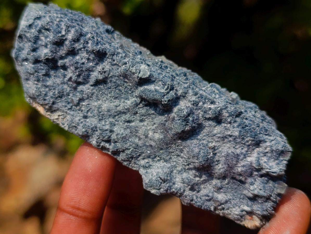 Natural Foitite Feldspar and Fluorite in a Fibrous Finger Formation x 1 From Erongo Mountain, Namibia