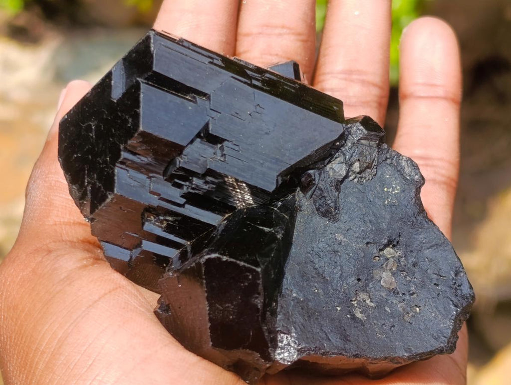 Natural Super Shiny Schorl Black Tourmaline Crystal Cluster x 1 From Erongo, Namibia