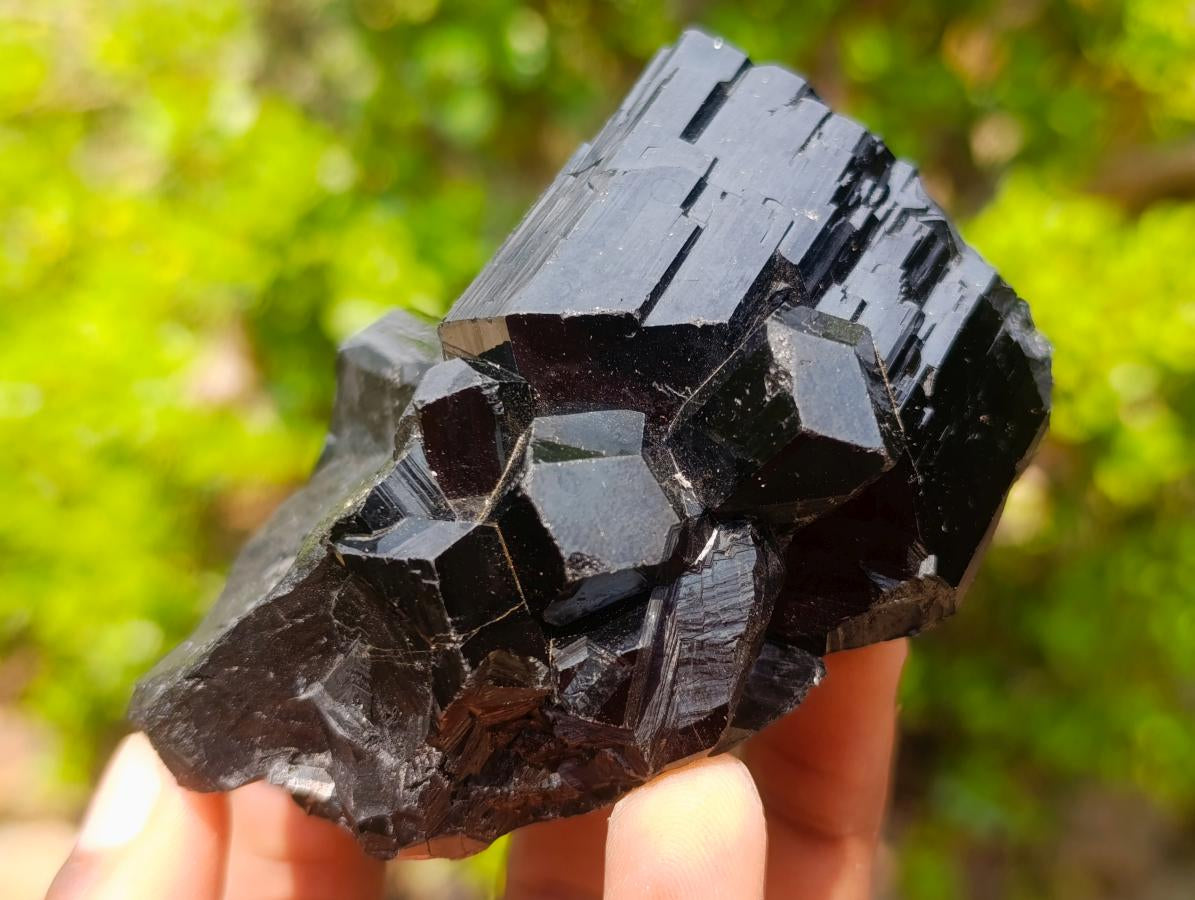 Natural Super Shiny Schorl Black Tourmaline Crystal Cluster x 1 From Erongo, Namibia