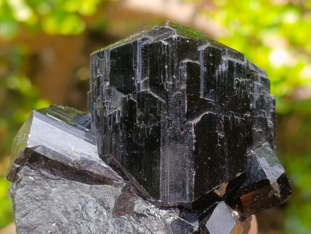 Natural Super Shiny Schorl Black Tourmaline Crystal Cluster x 1 From Erongo, Namibia