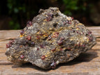 Natural Red Pyrope Garnet Crystals in a Biotite Mica Schist x 1 From Vumba, Mozambique