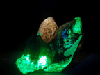Natural Fluorescent Hyalite Capped Smokey Quartz Crystal Cluster x 1 From Erongo Mountain, Namibia