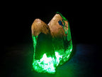 Natural Fluorescent Hyalite Capped Smokey Quartz Crystal Cluster x 1 From Erongo Mountain, Namibia