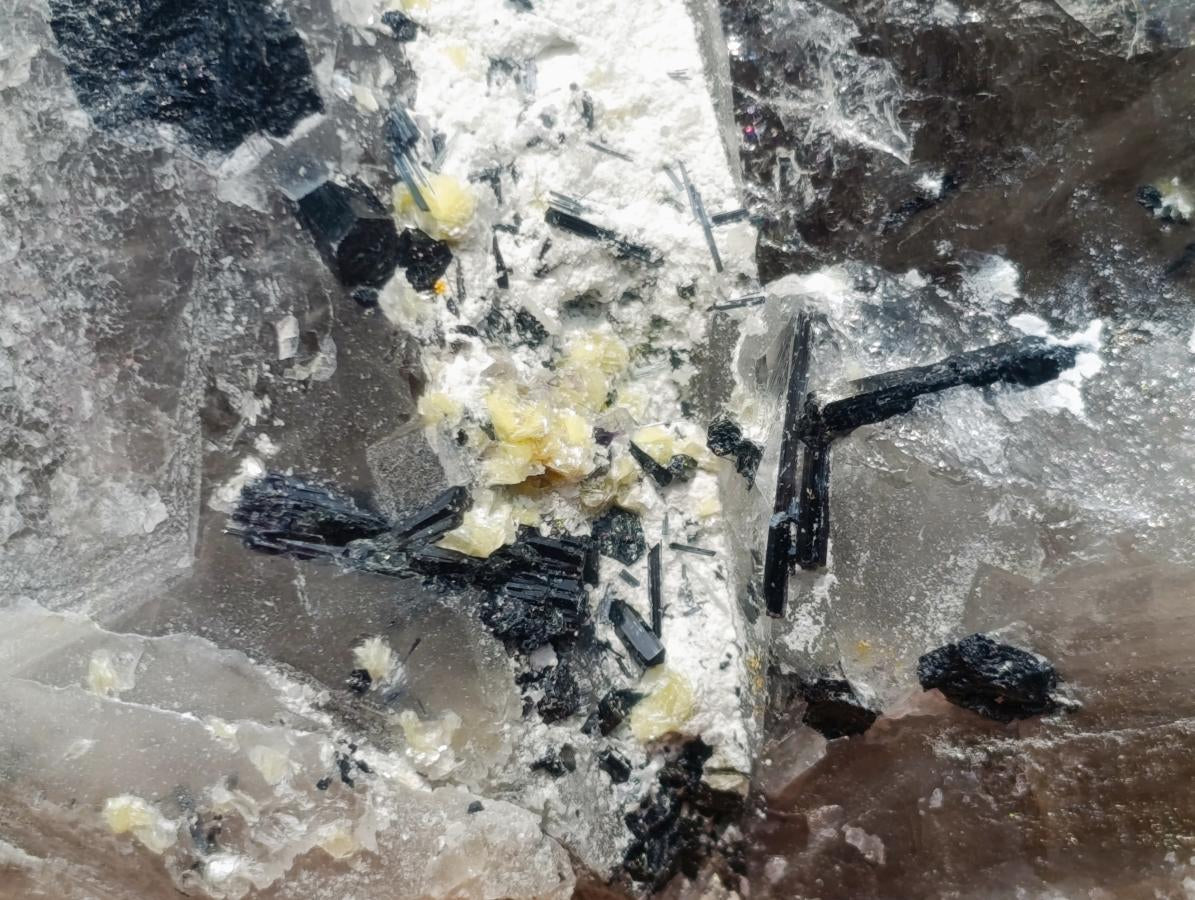 Natural Fluorescent Hyalite Capped Smokey Quartz Crystal Cluster x 1 From Erongo Mountain, Namibia