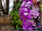 Hand Made Super Rare Sugilite Laughing Buddha (Maitreya) Under a Blossoming Tree x 1 From Wessels Mine, South Africa