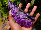 Hand Made Super Rare Sugilite Laughing Buddha (Maitreya) Under a Blossoming Tree x 1 From Wessels Mine, South Africa