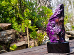Hand Made Super Rare Sugilite Laughing Buddha (Maitreya) Under a Blossoming Tree x 1 From Wessels Mine, South Africa