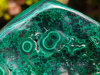 Polished Perfect Ring-Eye Patterned Malachite Gemstone Plate Specimen x 1 From Kolwezi, Congo