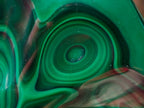 Polished Perfect Ring-Eye Patterned Malachite Gemstone Plate Specimen x 1 From Kolwezi, Congo