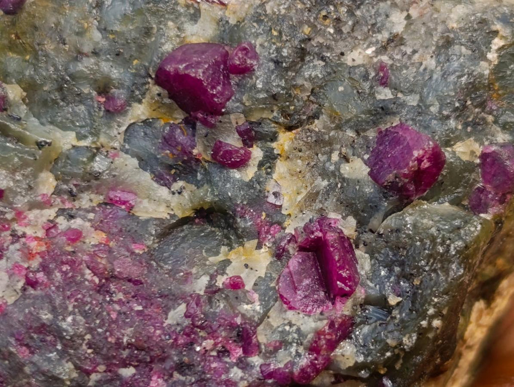 Natural Rare Hot Pink Ruby Crystals in a Zoisite and Biotite Mica Schist x 1 From Mozambique