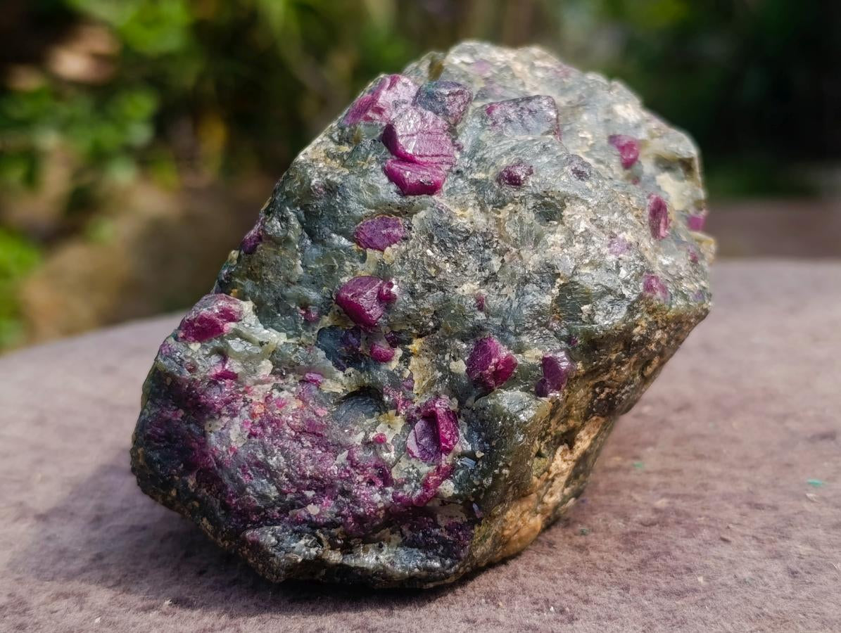 Natural Rare Hot Pink Ruby Crystals in a Zoisite and Biotite Mica Schist x 1 From Mozambique