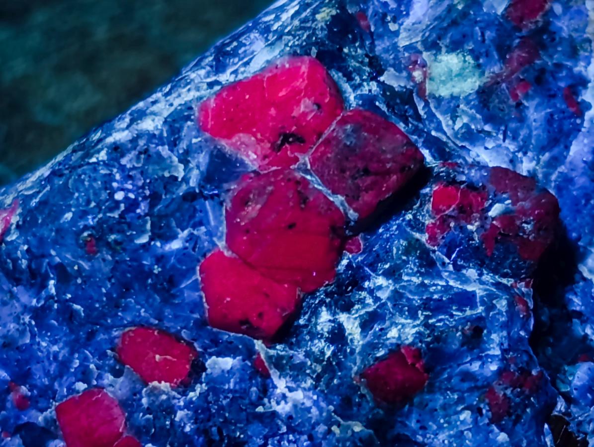 Natural Rare Hot Pink Ruby Crystals in a Zoisite and Biotite Mica Schist x 1 From Mozambique