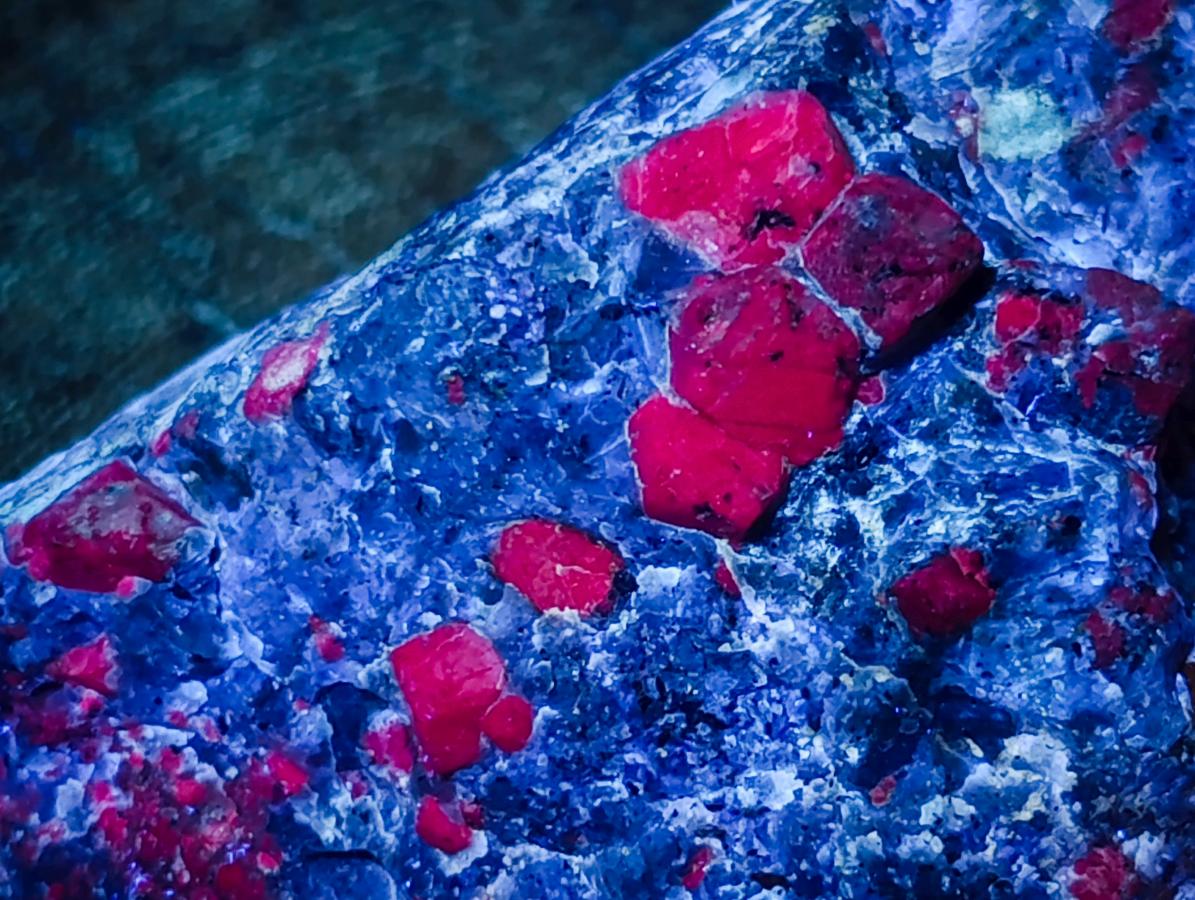 Natural Rare Hot Pink Ruby Crystals in a Zoisite and Biotite Mica Schist x 1 From Mozambique