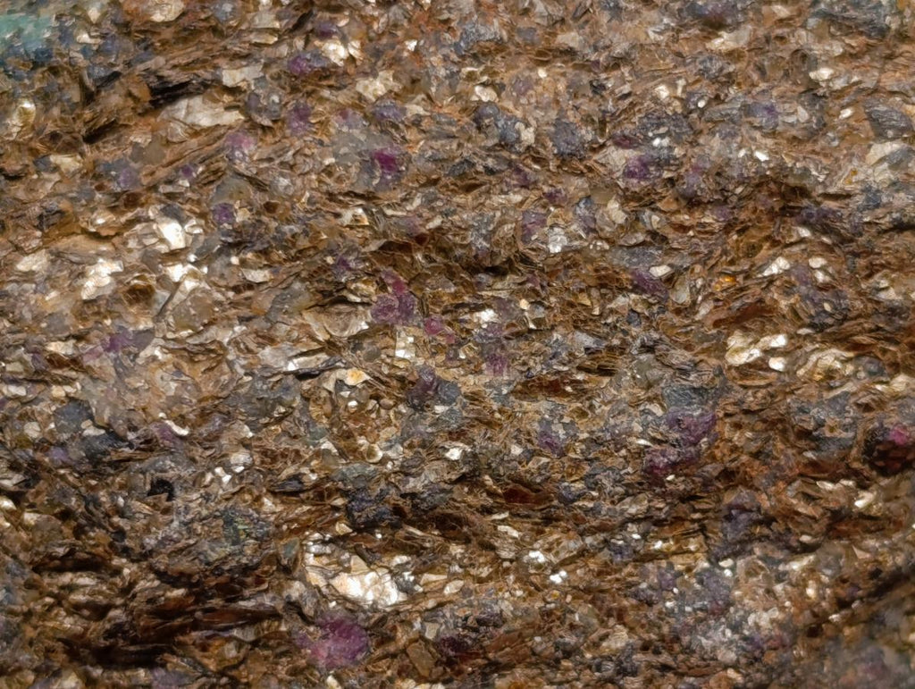 Natural Rare Hot Pink Ruby Crystals in a Zoisite and Biotite Mica Schist x 1 From Mozambique