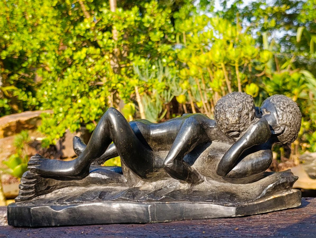Hand Made Erotic Zimbabwean Wonderstone Copulating Couple Carving x 1 From Zimbabwe
