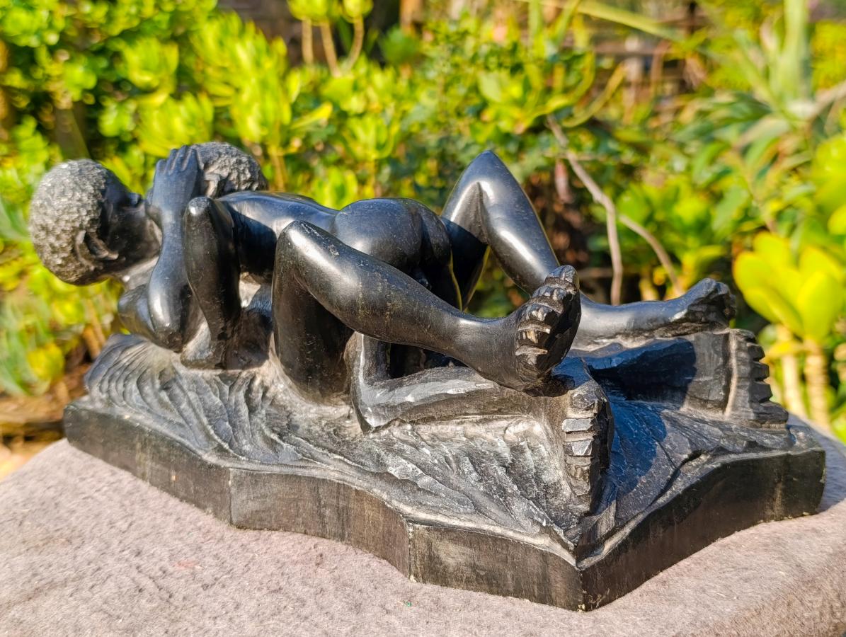 Hand Made Erotic Zimbabwean Wonderstone Copulating Couple Carving x 1 From Zimbabwe