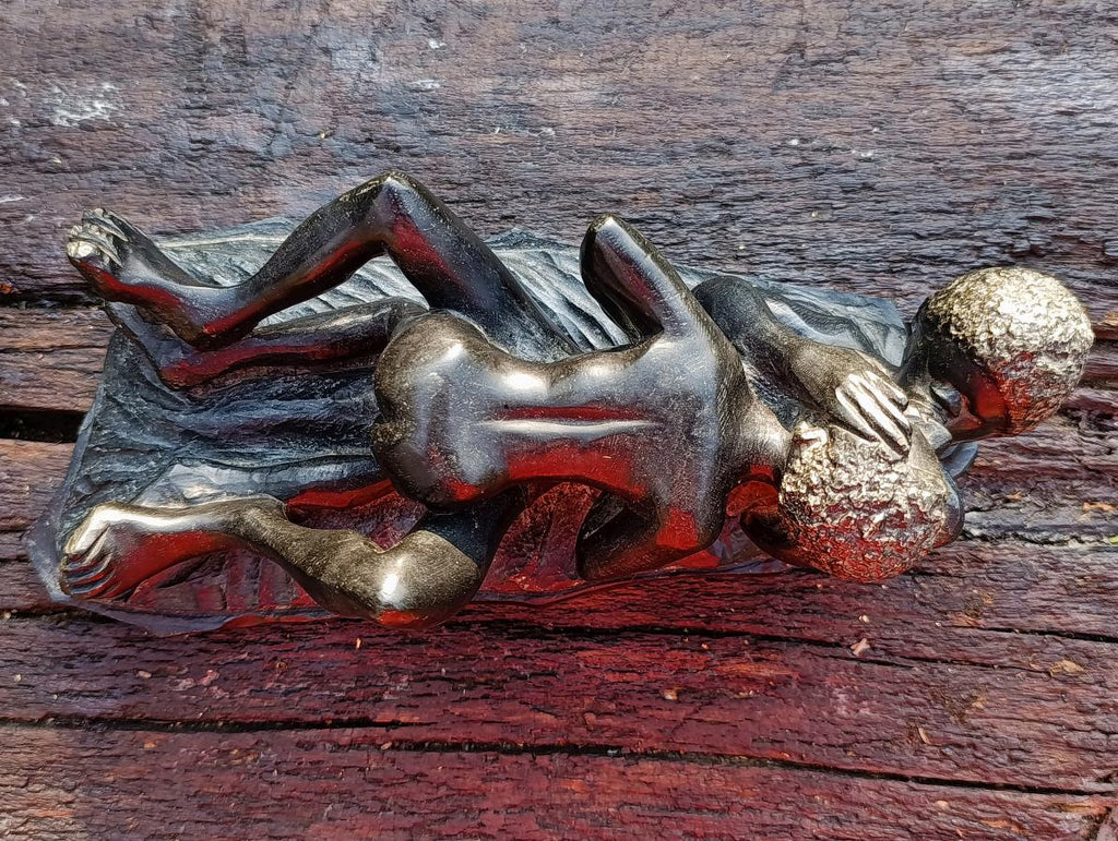 Hand Made Erotic Zimbabwean Wonderstone Copulating Couple Carving x 1 From Zimbabwe