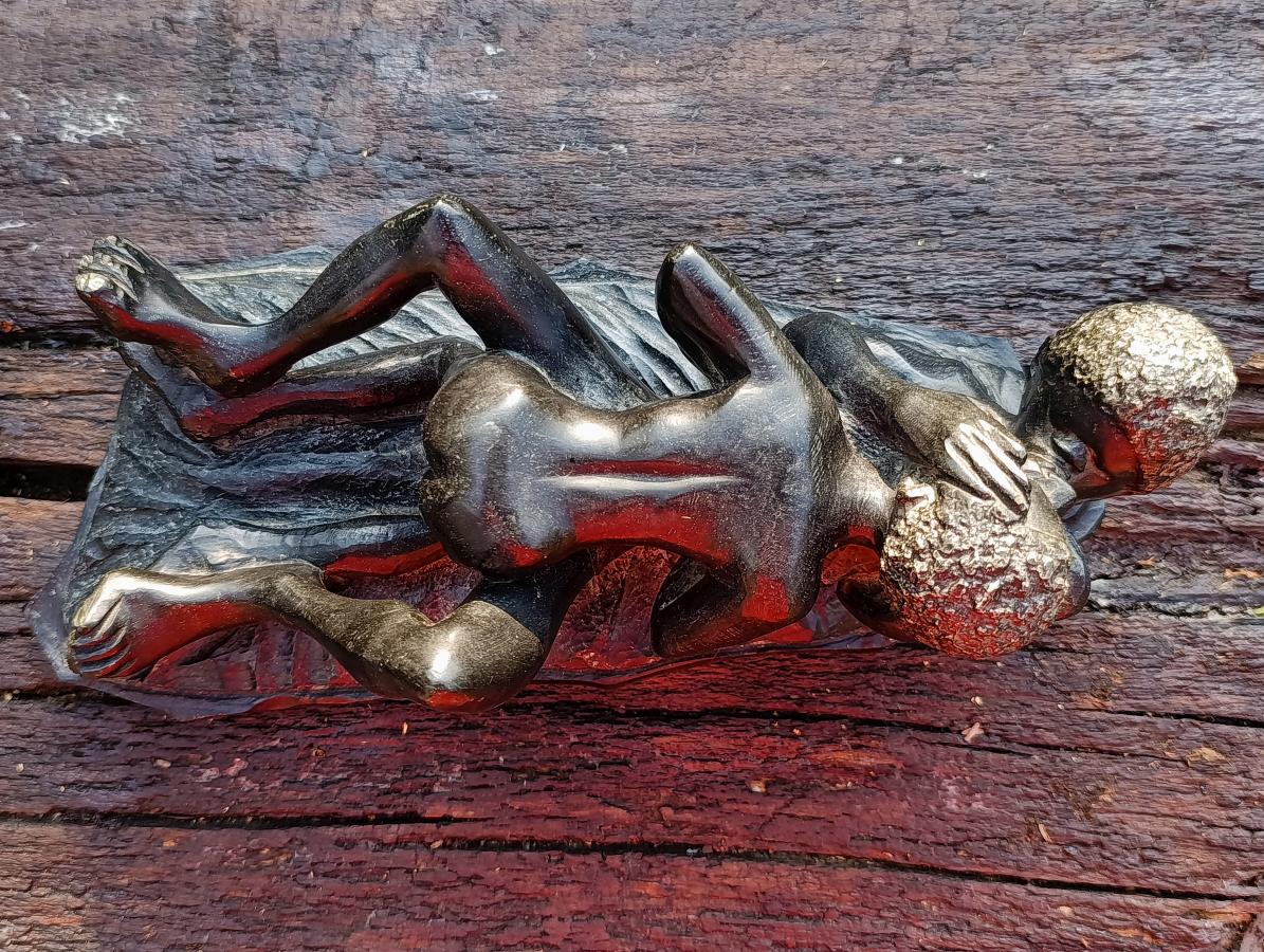 Hand Made Erotic Zimbabwean Wonderstone Copulating Couple Carving x 1 From Zimbabwe