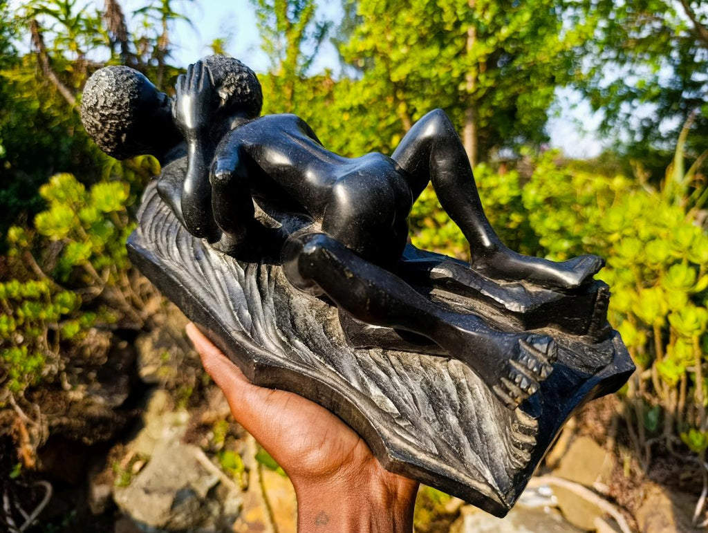 Hand Made Erotic Zimbabwean Wonderstone Copulating Couple Carving x 1 From Zimbabwe