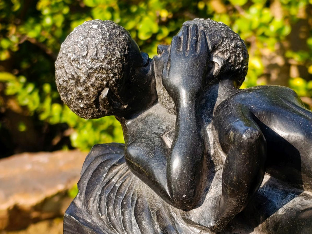 Hand Made Erotic Zimbabwean Wonderstone Copulating Couple Carving x 1 From Zimbabwe