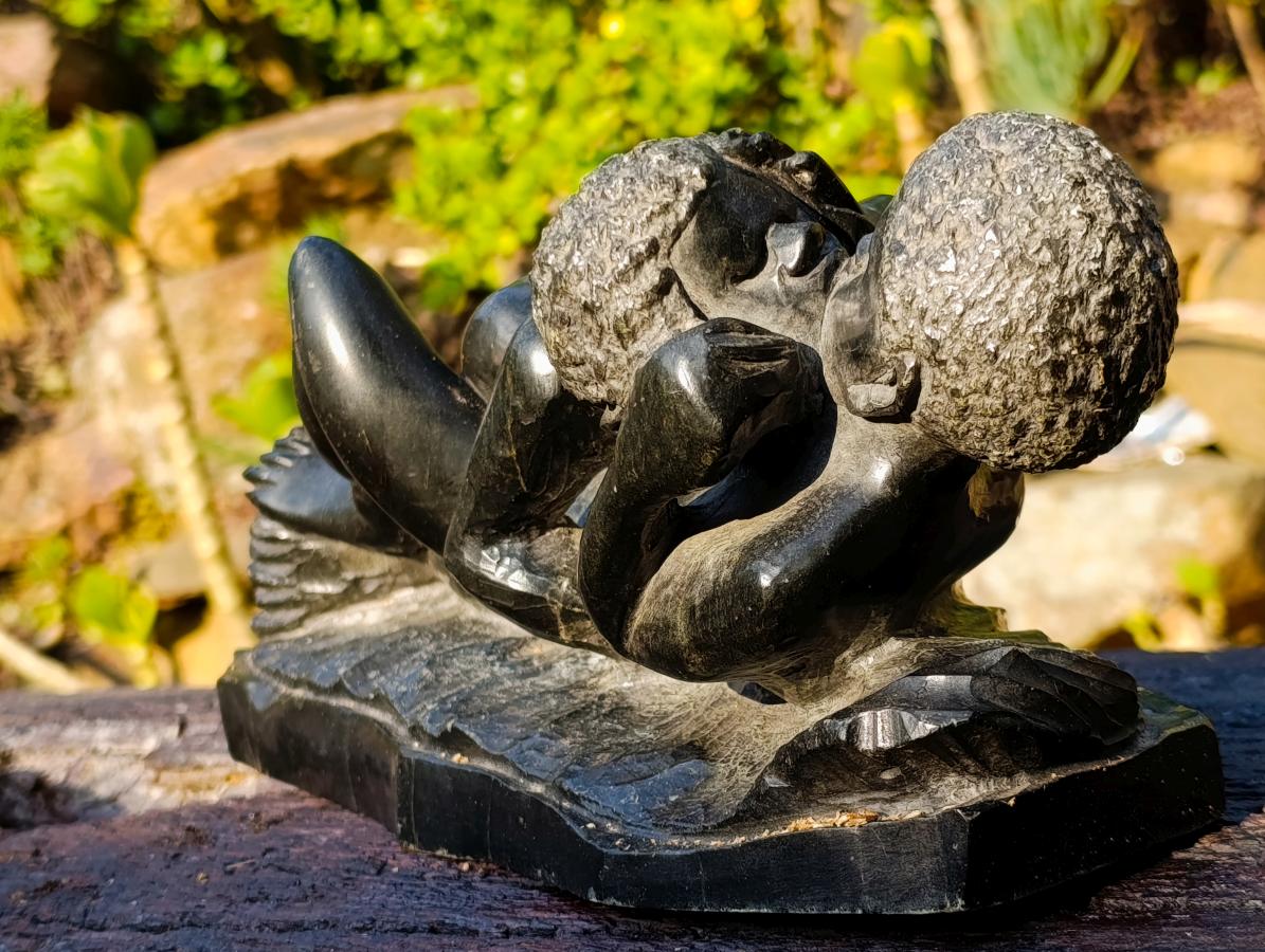 Hand Made Erotic Zimbabwean Wonderstone Copulating Couple Carving x 1 From Zimbabwe