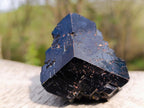 Natural Shiny Black Schorl Mercedes Star Terminated Crystal x 1 From Erongo, Namibia