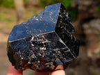 Natural Shiny Black Schorl Mercedes Star Terminated Crystal x 1 From Erongo, Namibia