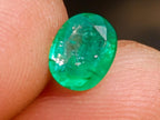 Polished 0.76 Carat 8 mm Oval Sandawana Faceted Emerald Stone x 1 From Sandawana, Zimbabwe