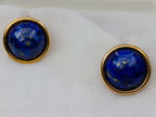 Hand Made Pair of Excellent Lapis Lazuli Cufflinks Set in 18 Carat Gold x 1 From Afghanistan