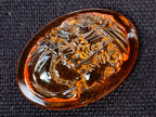 Hand Made Carved Princess Fossil Amber Vintage Cameo Jewellery Piece x 1 From Poland