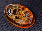 Hand Made Carved Princess Fossil Amber Vintage Cameo Jewellery Piece x 1 From Poland