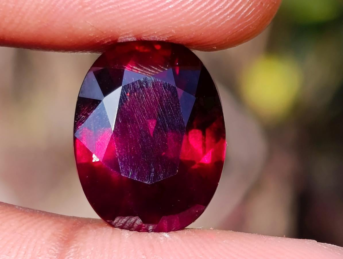 Polished 14.5 Carat Rhodolite Garnet Faceted Stone x 1 From Tanga, Tanzania