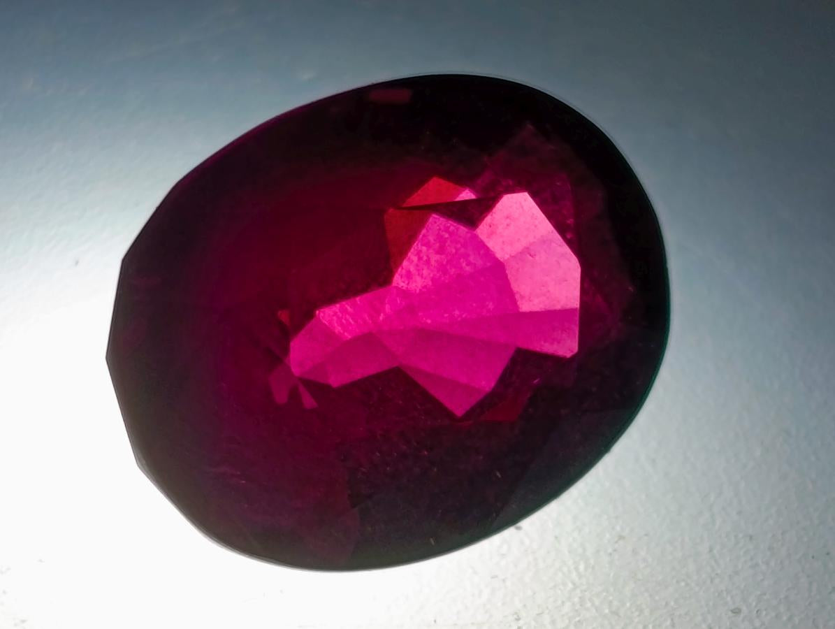 Polished 14.5 Carat Rhodolite Garnet Faceted Stone x 1 From Tanga, Tanzania