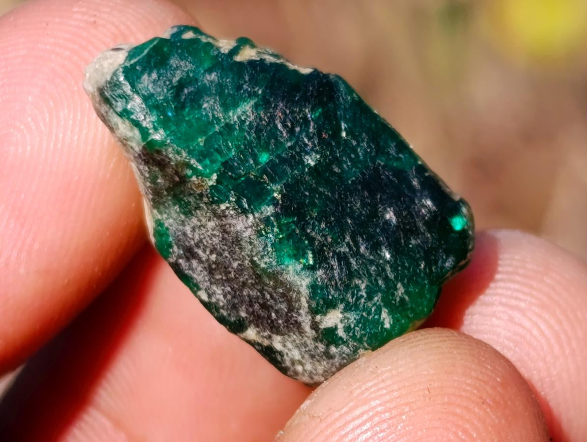 Natural 21 Carat Sandawana Emerald Crystal x 1 From Sandawana, Zimbabwe