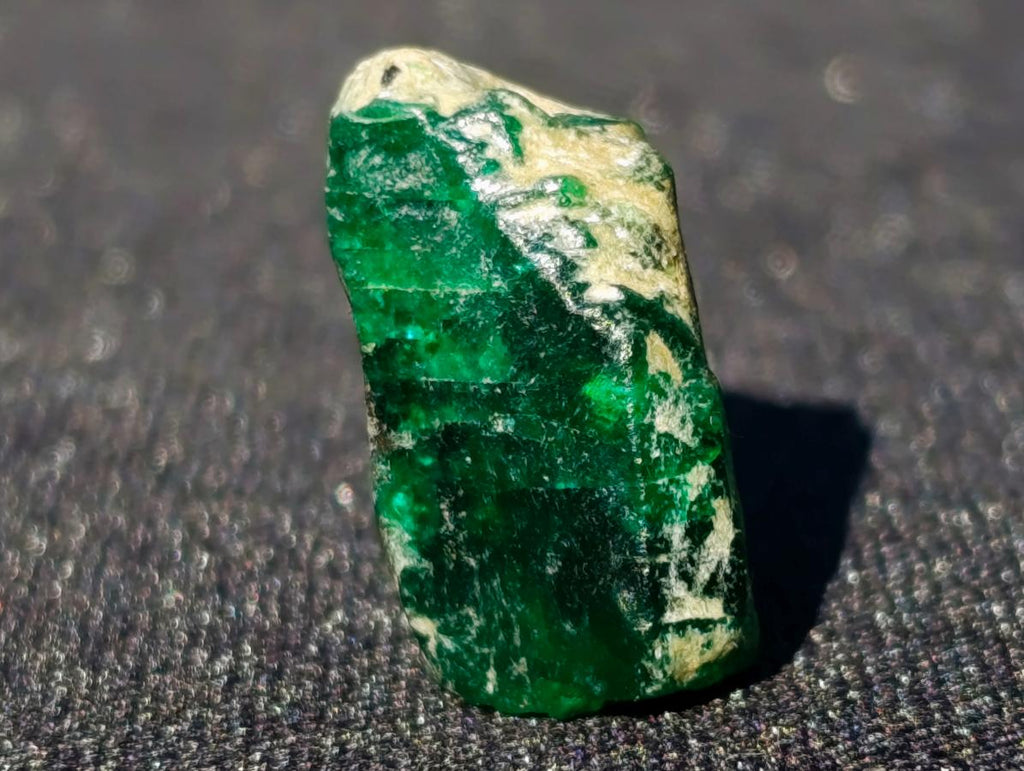Natural 21 Carat Sandawana Emerald Crystal x 1 From Sandawana, Zimbabwe
