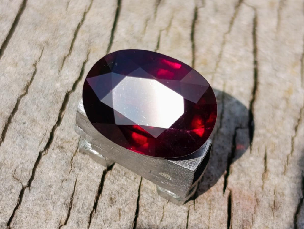 Polished 9 Carat Raspberry Red Rhodolite Garnet Faceted Stone x 1 From Tanga, Tanzania