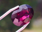 Polished 9 Carat Raspberry Red Rhodolite Garnet Faceted Stone x 1 From Tanga, Tanzania