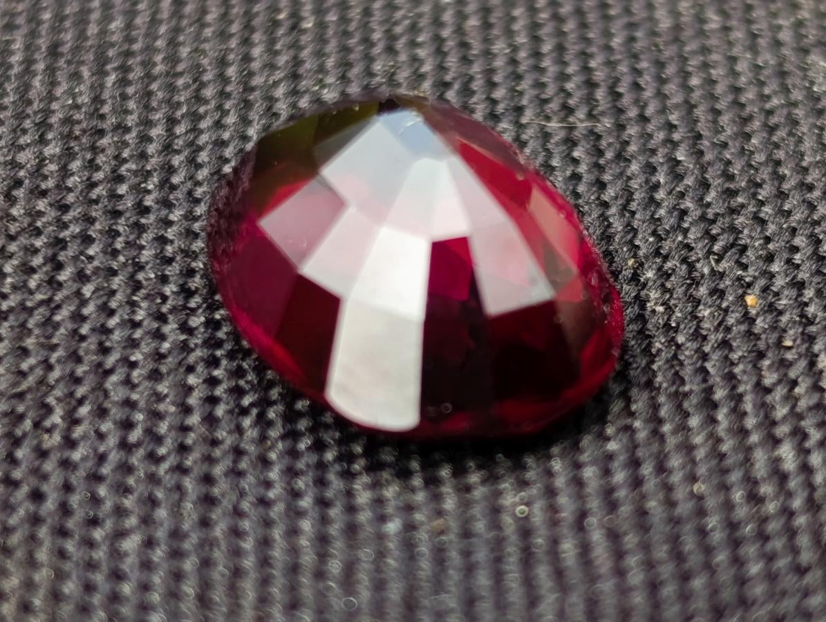 Polished 9 Carat Raspberry Red Rhodolite Garnet Faceted Stone x 1 From Tanga, Tanzania