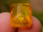 Polished Superb Clear Honey Orange Fossil Amber Faceted Stone x 1 From Poland