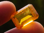 Polished Superb Clear Honey Orange Fossil Amber Faceted Stone x 1 From Poland