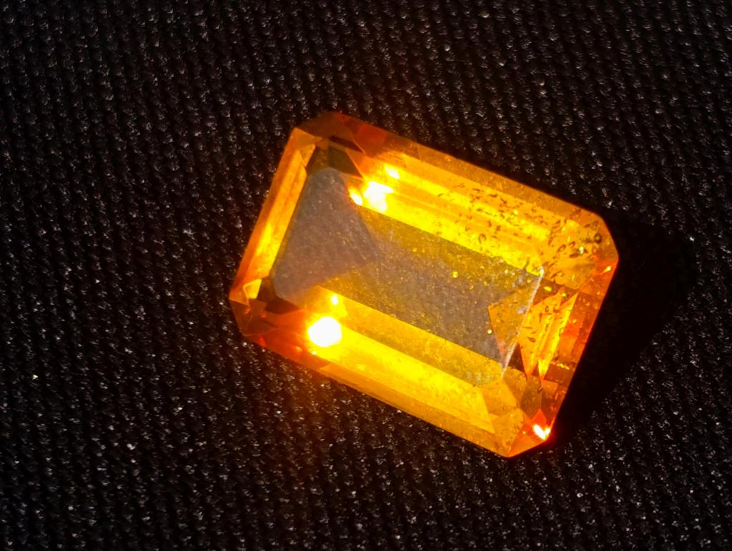 Polished Superb Clear Honey Orange Fossil Amber Faceted Stone x 1 From Poland