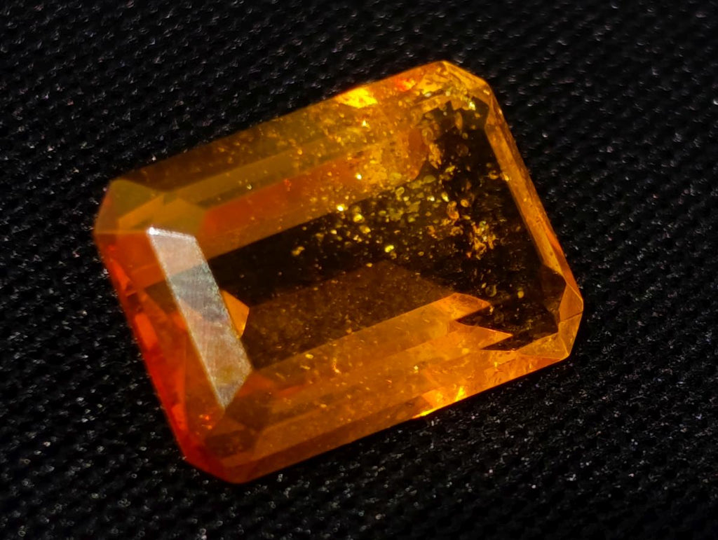 Polished Superb Clear Honey Orange Fossil Amber Faceted Stone x 1 From Poland